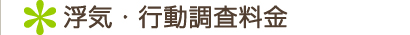 浮気・行動調査料金