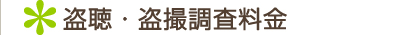 盗聴・盗撮調査料金