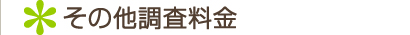 その他調査料金